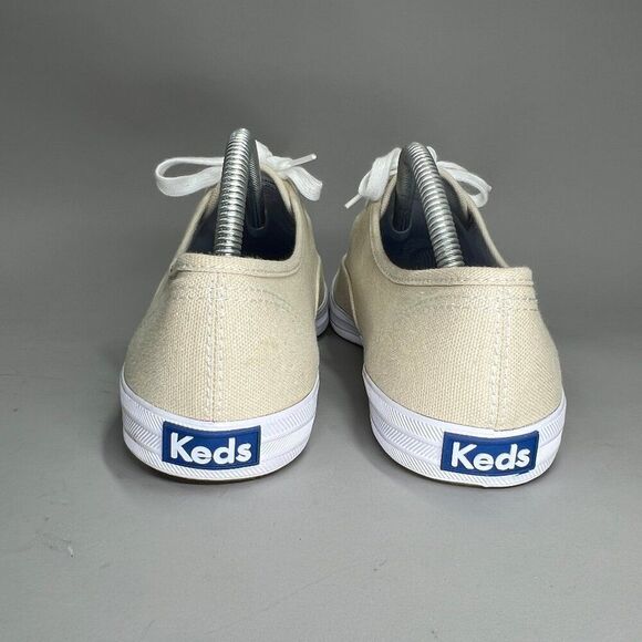 Keds Champion Sneakers Women's Size 9.5 Cream Canvas Low Casual Summer Shoes - Picture 5 of 12